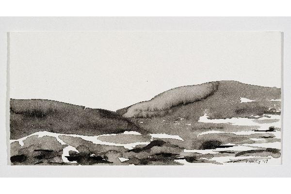 Making Space II, encre sur papier Strathmore Watercolour, 12x6p.